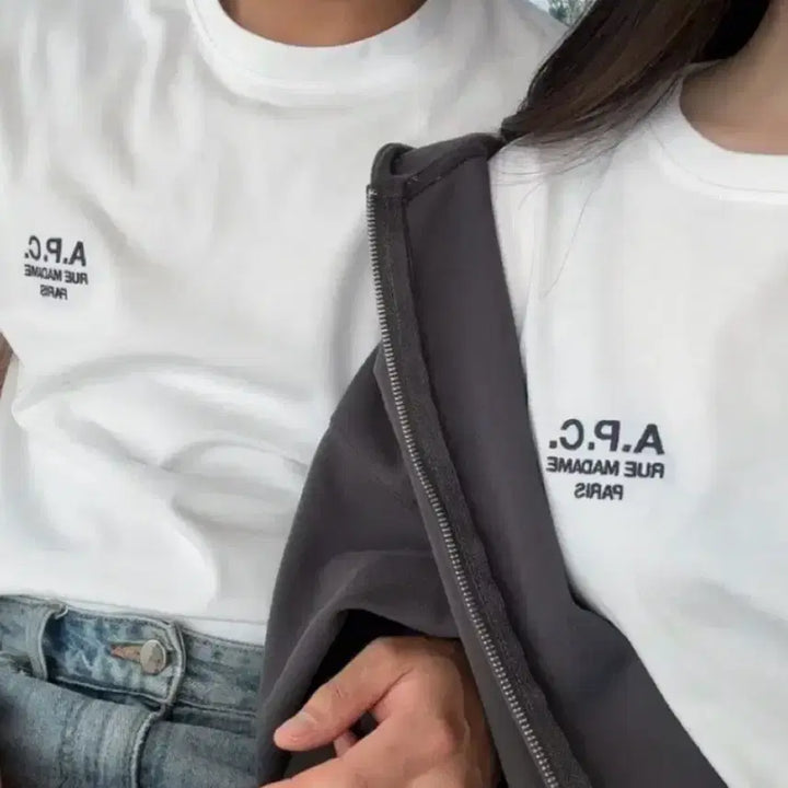 [BUNJANG] A.P.C. Raymond Short Sleeve T-Shirt White / A.P.C.  레이몬드 반팔 티셔츠 화이트