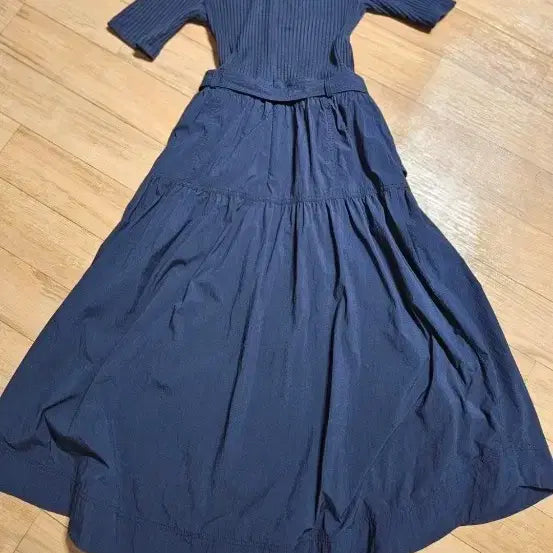 [BUNJANG] Egoist Navy Ruffle Collar Long Dress / 에고이스트 오즈세컨 럭키슈에뜨 듀엘 시스템 보브