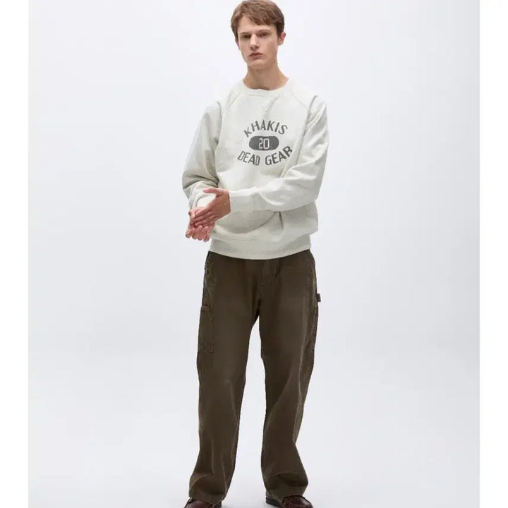 [BUNJANG] Kackis Sweatshirt Oatmeal Size 2 / 카키스 맨투맨 오트밀 2사이즈