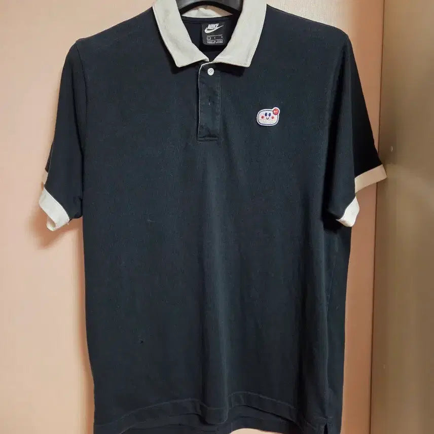 [BUNJANG] Nike Black Collar Short-Sleeve T-Shirt / 나이키 블랙 카라 반팔티셔츠