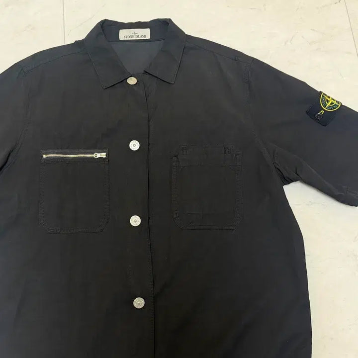 [BUNJANG] Stone Island Short Sleeve Overshirt M / 스톤아일랜드 반팔 오버셔츠 M