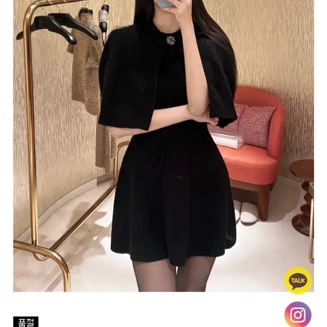 [BUNJANG] LOROAD Cashmere Cape Dress / LOROAD 캐시미어 케이프 원피스