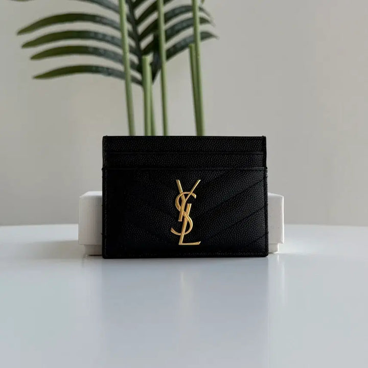 [BUNJANG] Saint Laurent Envelope Card Holder - Gold Hardware / 생로랑 엔벨로프 카드지갑 금장