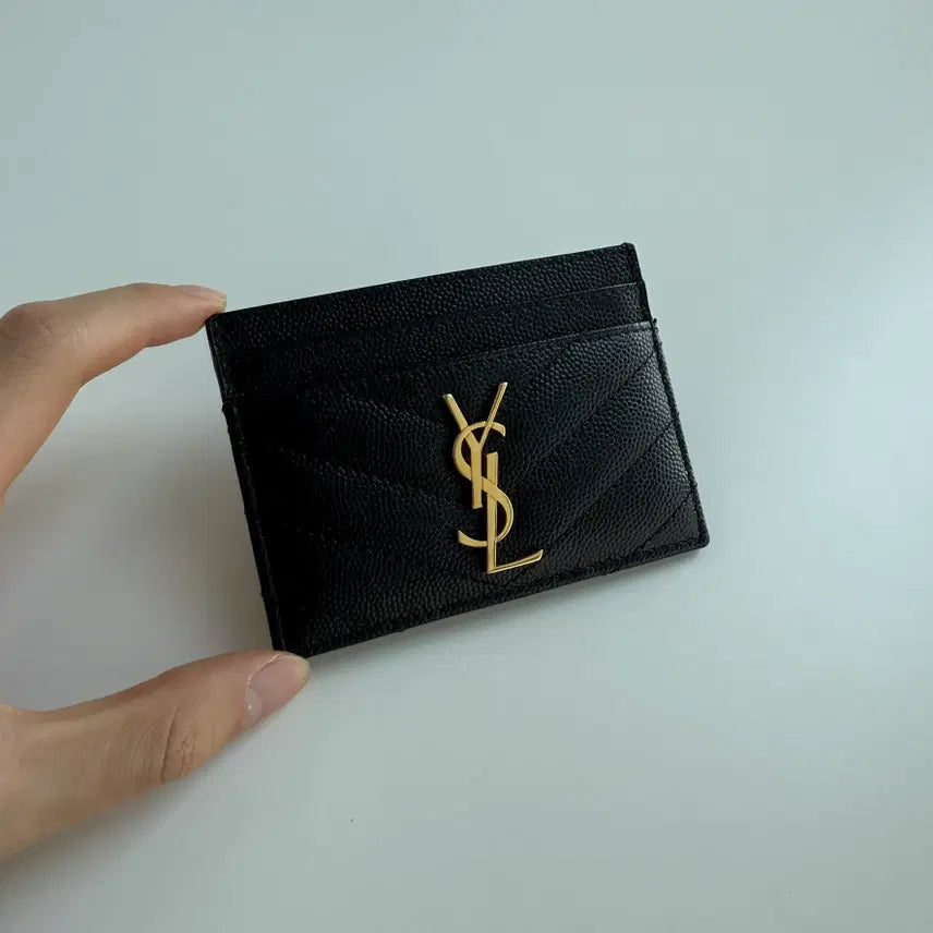 [BUNJANG] Saint Laurent Envelope Card Holder - Gold Hardware / 생로랑 엔벨로프 카드지갑 금장