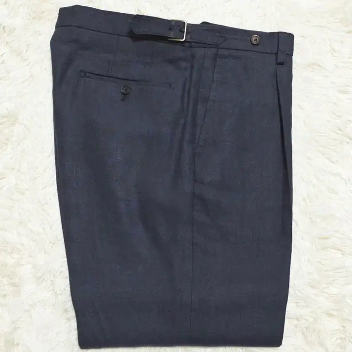 [BUNJANG] Drakes Navy Linen Pants / 드레익스 린넨 팬츠