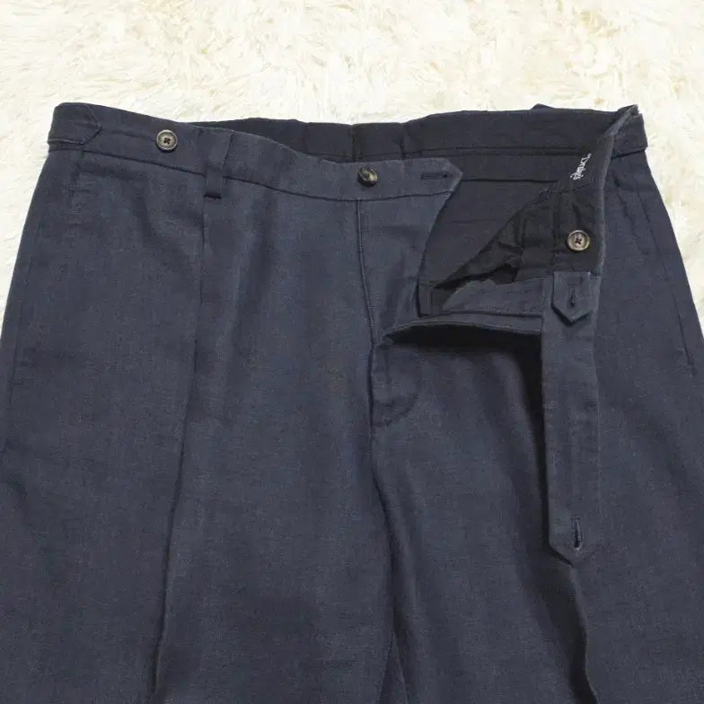 [BUNJANG] Drakes Navy Linen Pants / 드레익스 린넨 팬츠