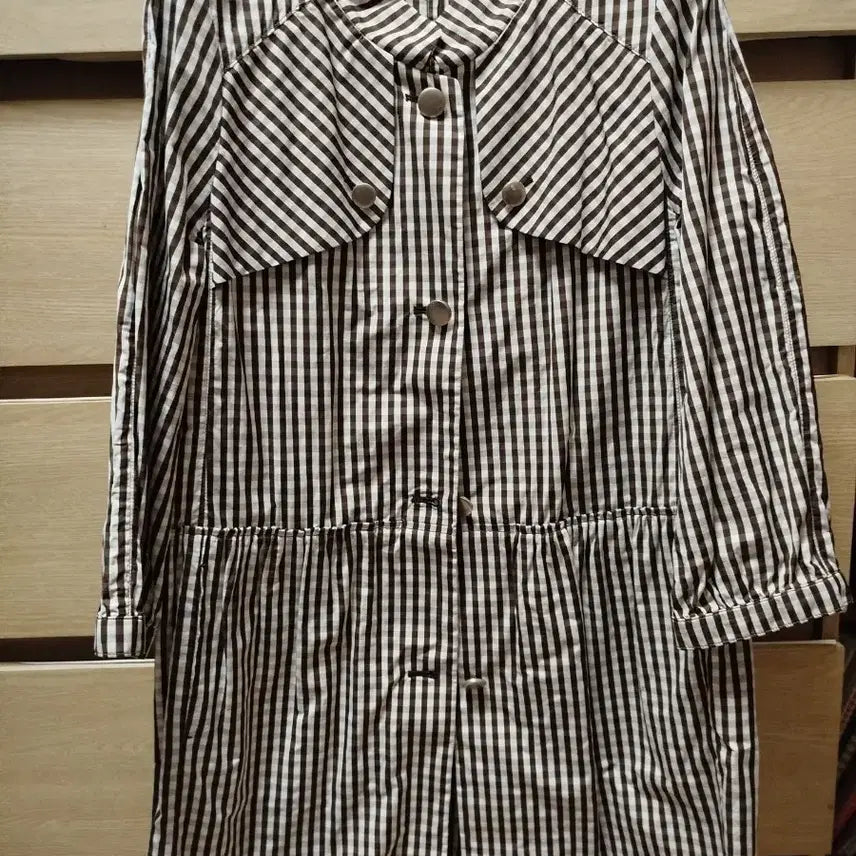 [BUNJANG] KUHO Gingham Check 7-Sleeve Trench Outerwear / 구호KUHO 깅엄체크 아우터