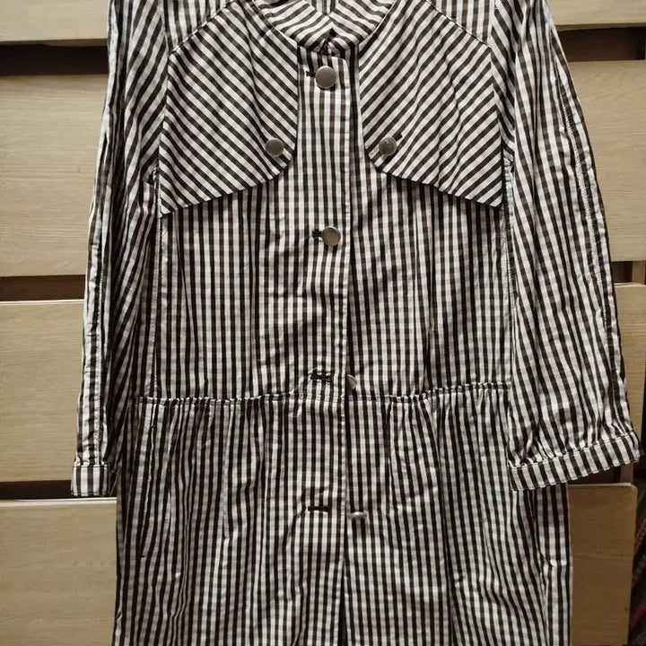 [BUNJANG] KUHO Gingham Check 7-Sleeve Trench Outerwear / 구호KUHO 깅엄체크 아우터