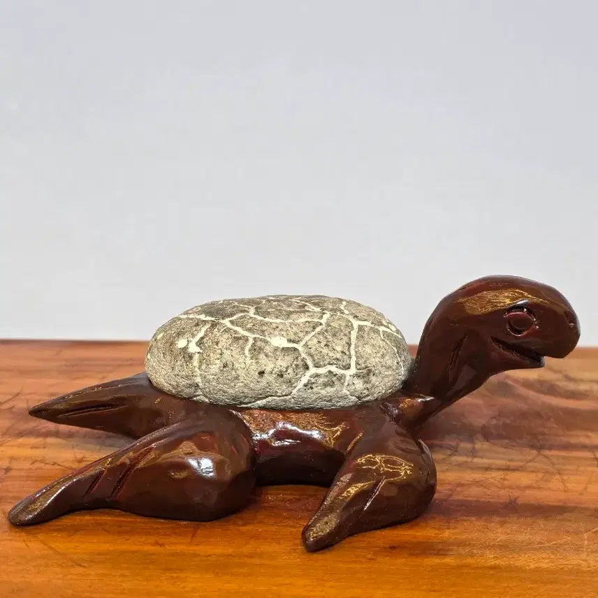 [BUNJANG] Smiling Turtle Stone Sculpture / 26050409 웃고있는 국내 구갑 거북이 수석 팝니다