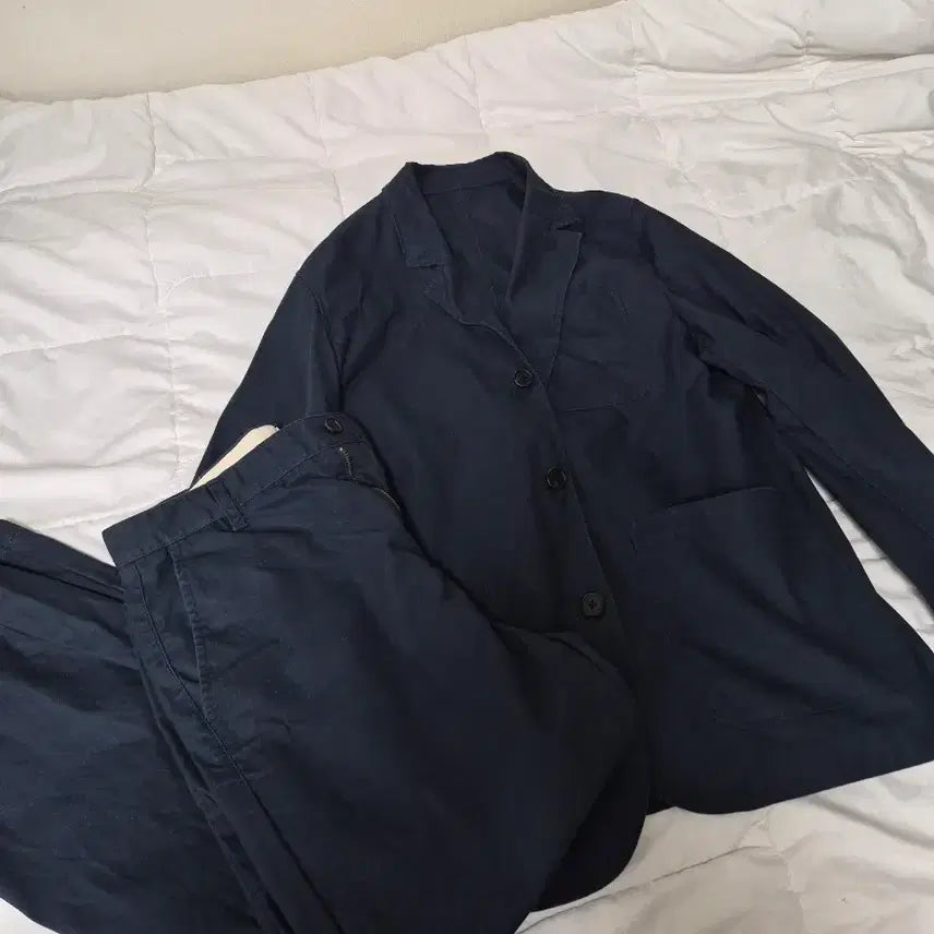 [BUNJANG] Musinsa Standard City Walkers Cotton Setup Navy Jacket M / Pants 30 / 무신사 스탠다드 시티 워커스 셋업 네이비 m/30