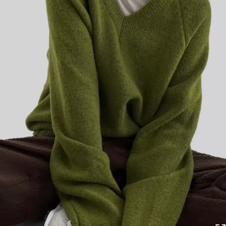 [BUNJANG] Spring Khaki Knit / 봄 카키 니트
