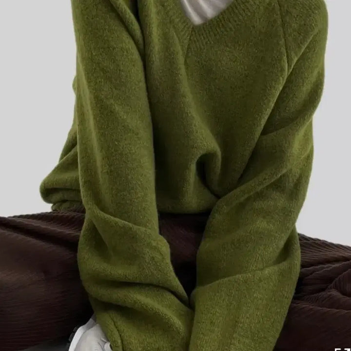 [BUNJANG] Spring Khaki Knit / 봄 카키 니트