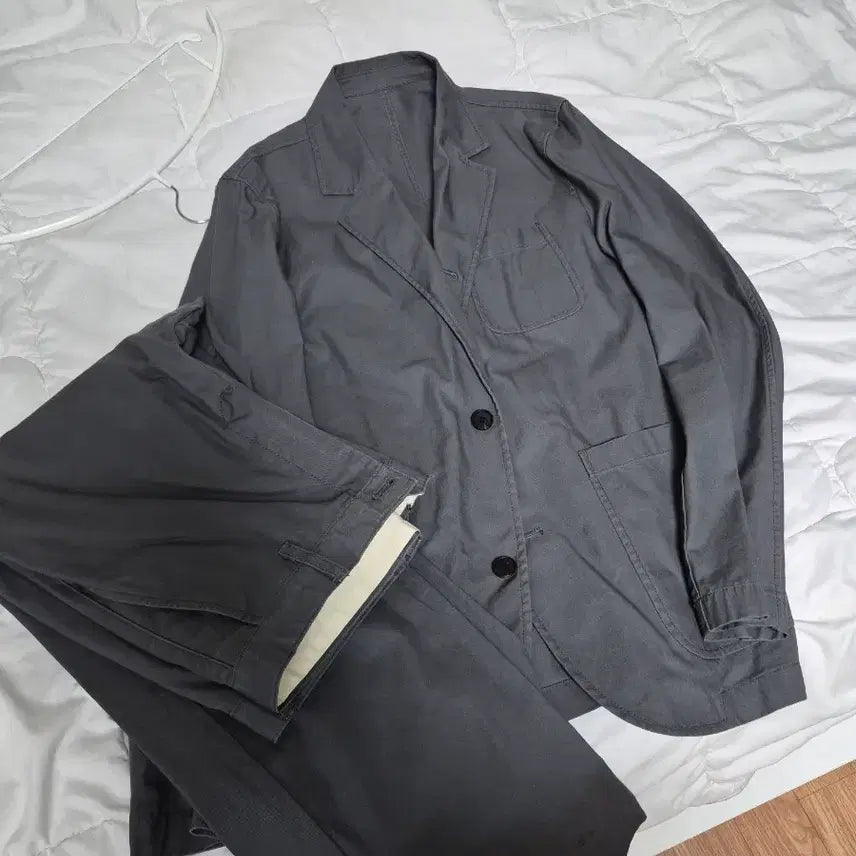 [BUNJANG] Musinsa City Walkers Cotton Setup Jacket &amp; Pants Set - Gray (Medium/30) / 무신사 시티 워커스 셋업 그레이 m/30
