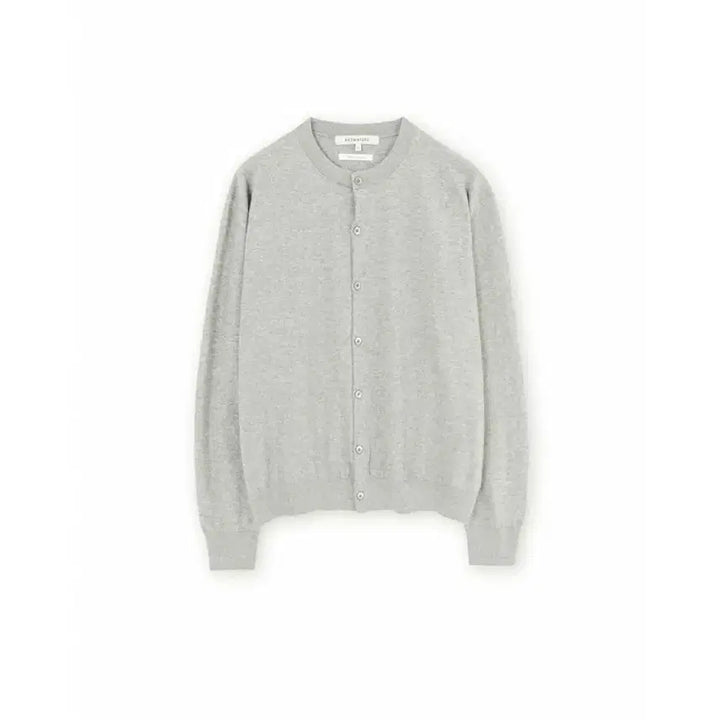 [BUNJANG] Brownout Cotton Cashmere Round Neck Cardigan Gray / [4] 브라운야드 코튼캐시미어 라운드넥 가디건 그레이