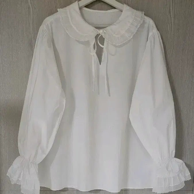 [BUNJANG] Frill Big Collar Lace Blouse / 77 프릴빅카라 레이스 블라우스