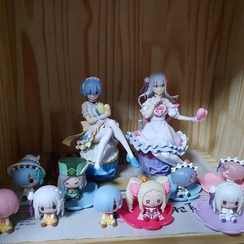 [BUNJANG] Re:Zero Ram &amp; Emilia Ichiban Kuji Mini Figure Set / 리제로 렘/에밀리아 +미니피규어들 이치방쿠지 제일복권 판매