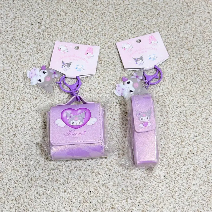 [BUNJANG] Sanrio Kuromi Angel Series Airpod Case Lip Case Bundle Set / [일괄] 산리오 쿠로미 엔젤시리즈 에어팟케이스 립케이스