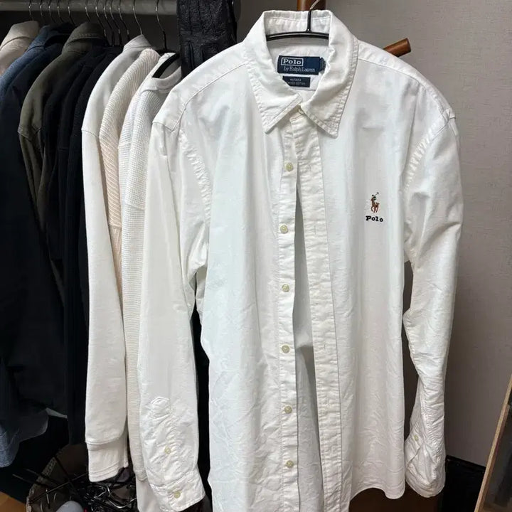 [BUNJANG] Polo Ralph Lauren Oxford Shirt (White, M) / 폴로 랄프로렌 옥스포드 셔츠(화이트,m)