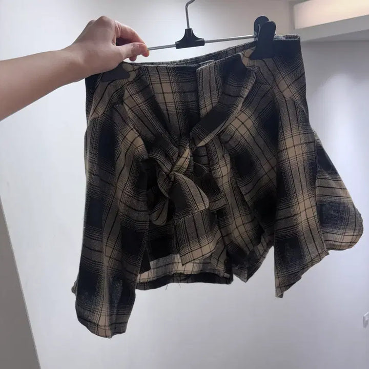 [BUNJANG] Imported Clothing Checked Layered Shorts / 옷장정리 수입의류 쇼츠 S 핏보장 여름까지 가능