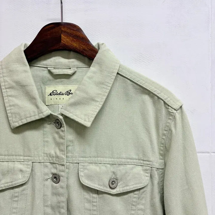 [BUNJANG] Eddie Bauer Green Trucker Jacket L / 에디바우어 연두색 트러커 자켓 L