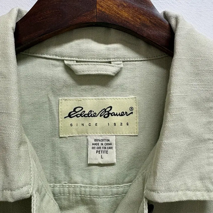 [BUNJANG] Eddie Bauer Green Trucker Jacket L / 에디바우어 연두색 트러커 자켓 L