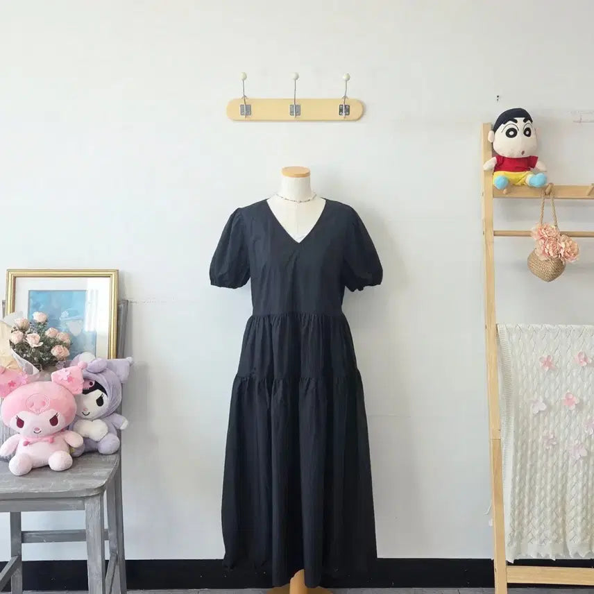 [BUNJANG] H&amp;M Black Long Summer Dress / 빈티지 만원샵 H&amp;M 블랙 롱 여름 원피스
