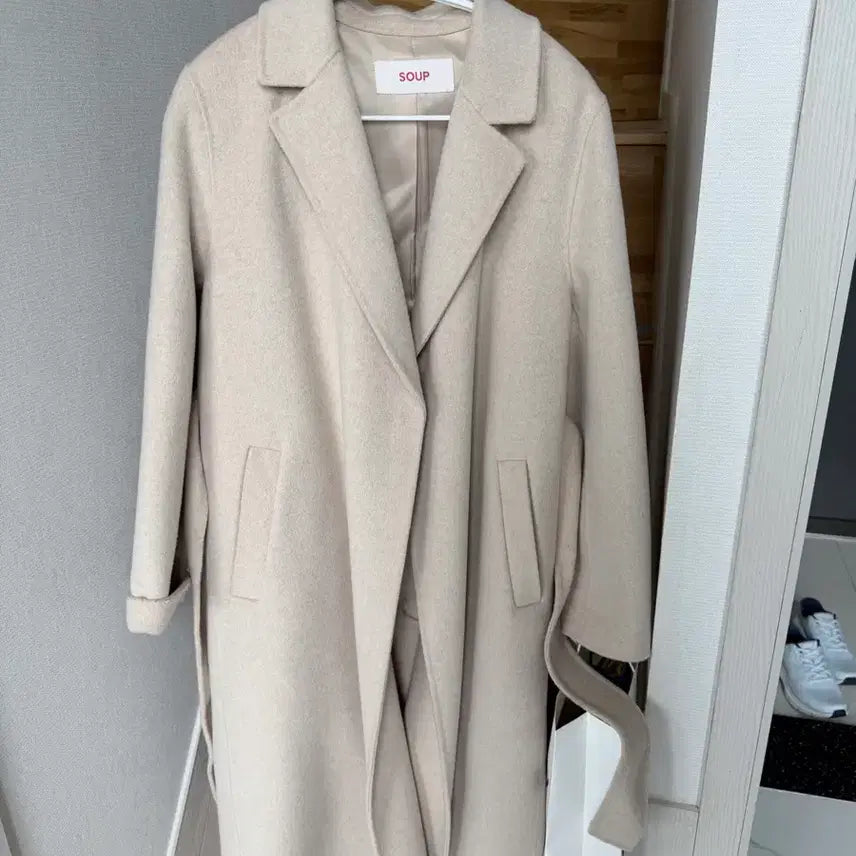 [BUNJANG] SOUP Beige Wool Blend Coat / SOUP 베이지 코트 85