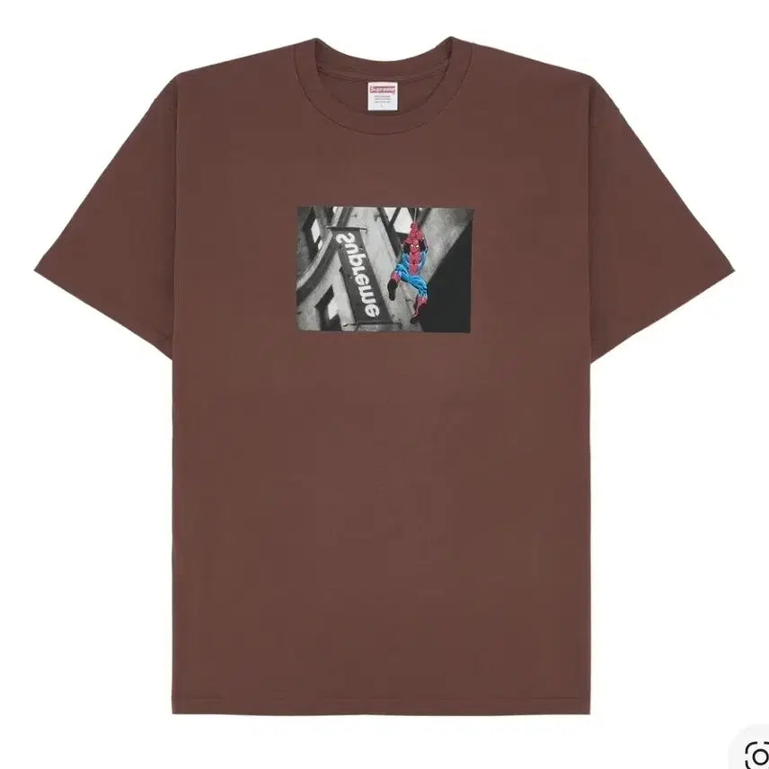 [BUNJANG] Supreme Spider-Man T-Shirt Brown XXL / [새상품]슈프림 스파이더맨 티셔츠 브라운 XXL