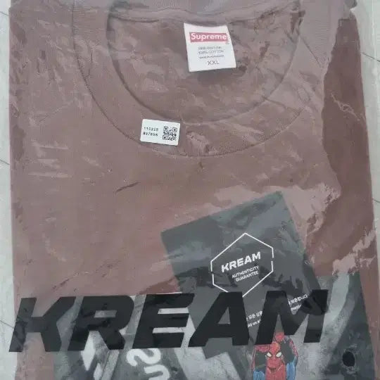 [BUNJANG] Supreme Spider-Man T-Shirt Brown XXL / [새상품]슈프림 스파이더맨 티셔츠 브라운 XXL