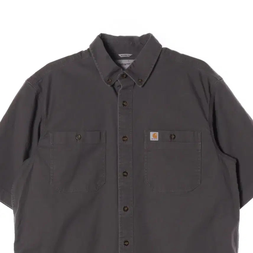 [BUNJANG] Carhartt Short Sleeve Shirt Light Grey L / 칼하트 반팔 셔츠 라이트 그레이 L