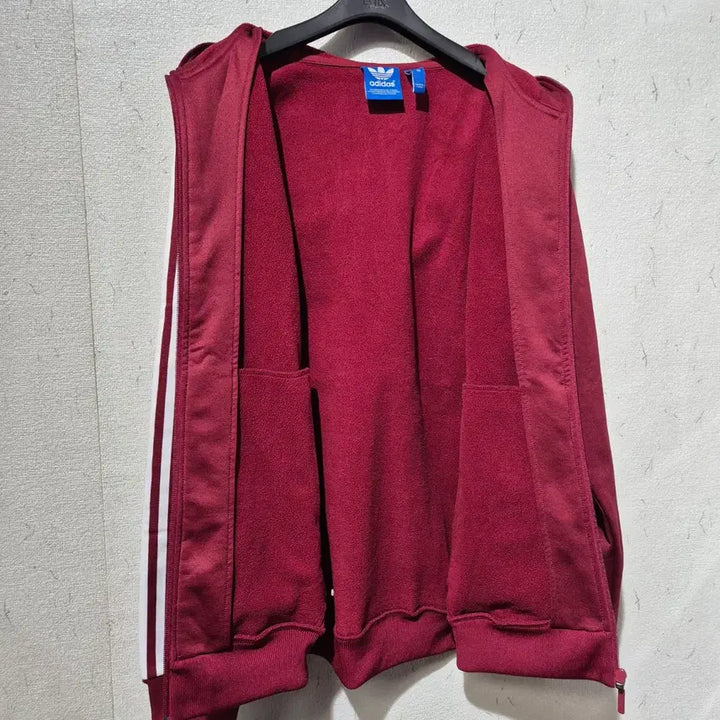[BUNJANG] Adidas 25th Anniversary Edition Burgundy Hooded Zip-Up / 아디다스 후드집업 버건디 25주년 에디션