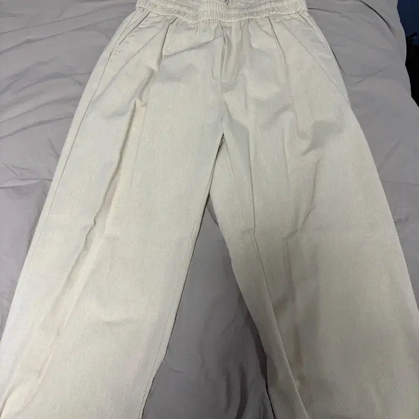 [BUNJANG] Filuminate Linen-Like Pants Beige L / (32-34) 필루미네이트 린넨 라이크 팬츠 베이지 L
