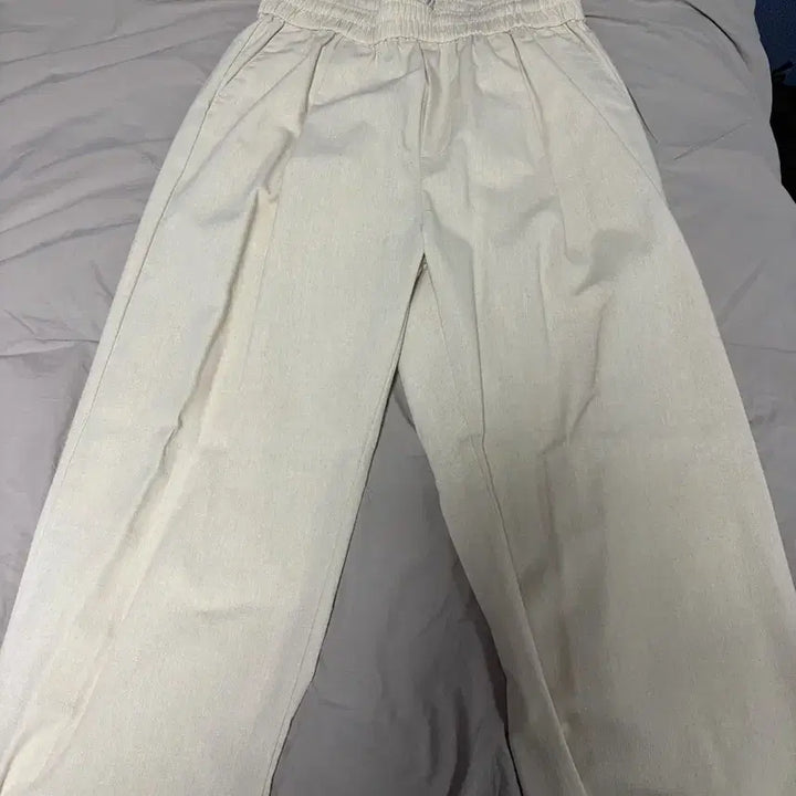 [BUNJANG] Filuminate Linen-Like Pants Beige L / (32-34) 필루미네이트 린넨 라이크 팬츠 베이지 L