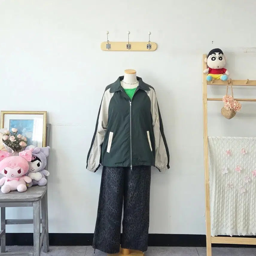 [BUNJANG] SLOW RECORD HOUSE Windbreaker Zip-up Jacket M Size / 빈티지 만원샵 SLOW RECORD HOUSE 바람막이 집업