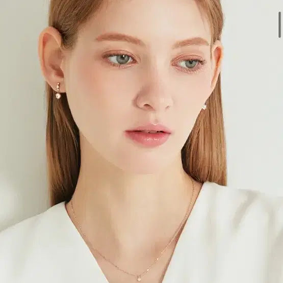 [BUNJANG] 14K Rose Gold 1 Carat Diamond Necklace / 14k 로즈골드 1부 다이아 목걸이
