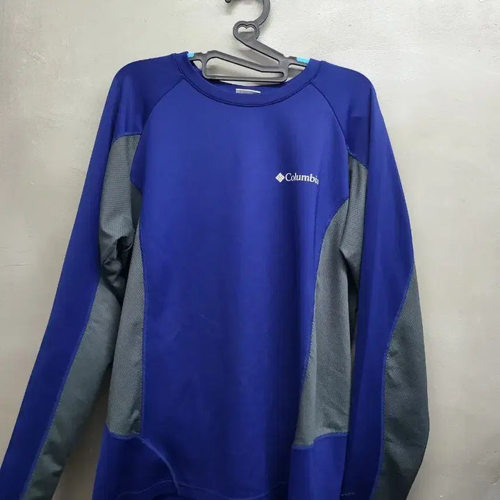 [BUNJANG] Columbia Blue/Gray Long-Sleeve T-Shirt - Size L / 컬럼비아 블루/회색 긴팔 티셔츠L
