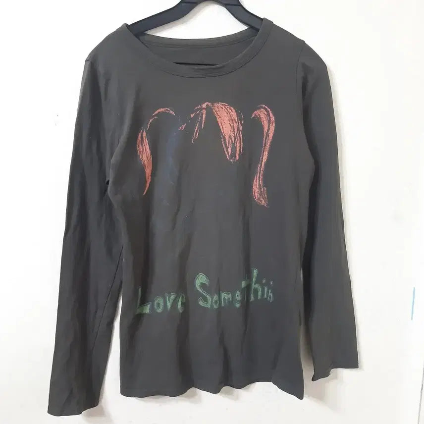 [BUNJANG] Printing Long Sleeve T-Shirt Charcoal / 요즘 날씨 봄 가을 프린팅 긴팔 티셔츠 차콜색