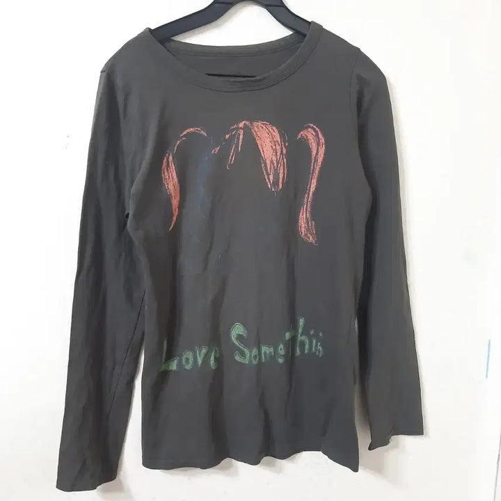 [BUNJANG] Printing Long Sleeve T-Shirt Charcoal / 요즘 날씨 봄 가을 프린팅 긴팔 티셔츠 차콜색