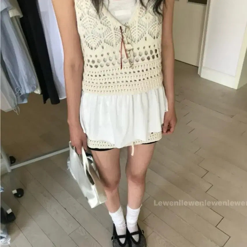 [BUNJANG] Wia Sleeveless Knit Dress - White / 위아(나시 원피스_화이트)