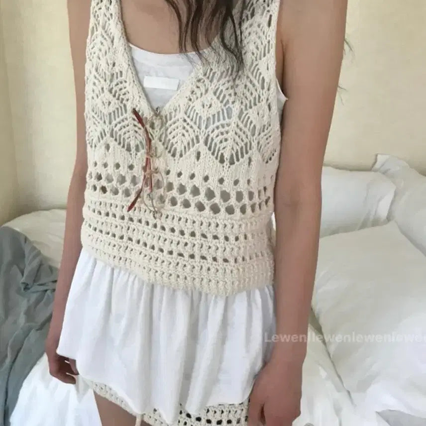 [BUNJANG] Wia Sleeveless Knit Dress - White / 위아(나시 원피스_화이트)