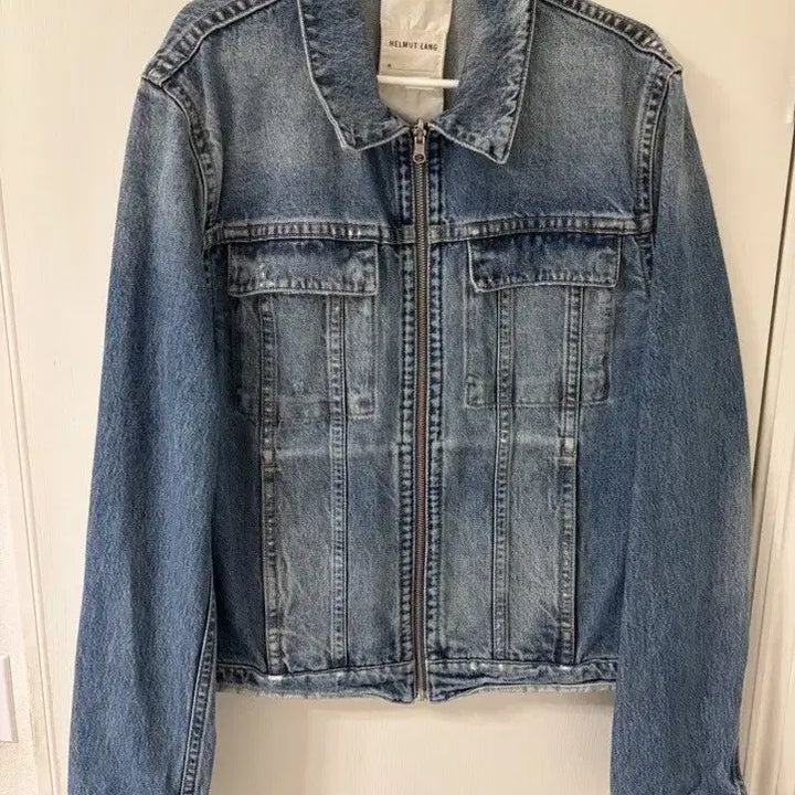 [BUNJANG] Helmut Lang Washed Blue Zip-Up Trucker Denim Jacket / 헬무트 랭 워시드 블루 집업 데님 트러커 자켓