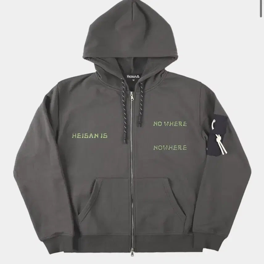 [BUNJANG] Haisan Hooded Zip-Up Charcoal S / 하이산 후드집업 차콜 S