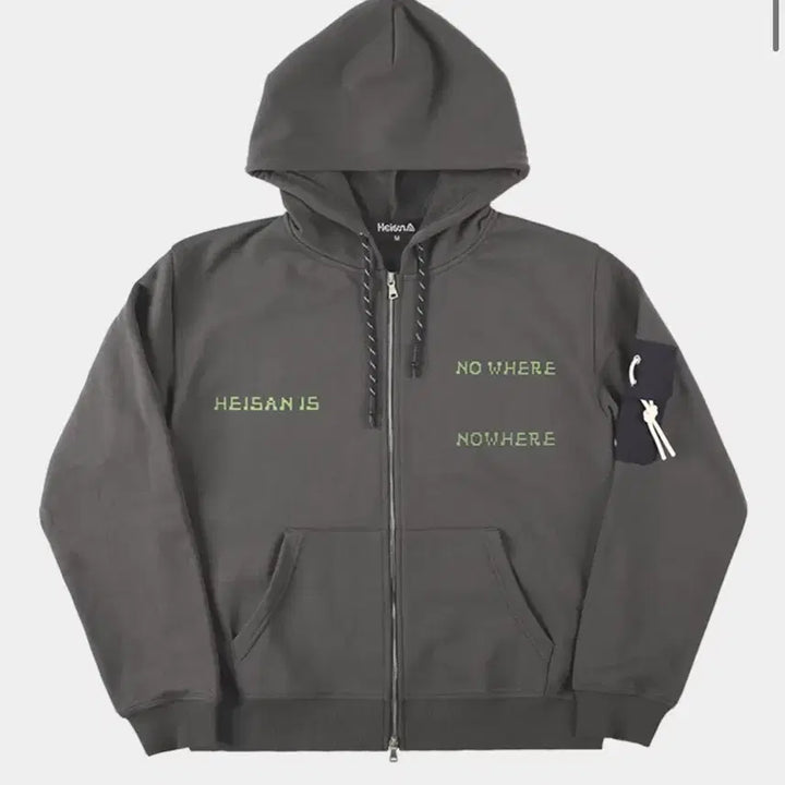 [BUNJANG] Haisan Hooded Zip-Up Charcoal S / 하이산 후드집업 차콜 S
