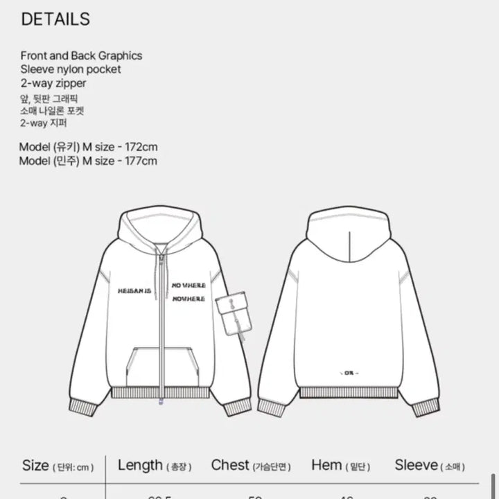 [BUNJANG] Haisan Hooded Zip-Up Charcoal S / 하이산 후드집업 차콜 S