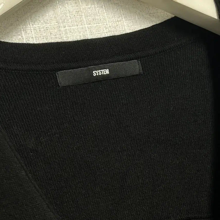 [BUNJANG] System Black Knit Zip-Up (Size 95) / 사이즈 95) 시스템 블랙 니트 집업