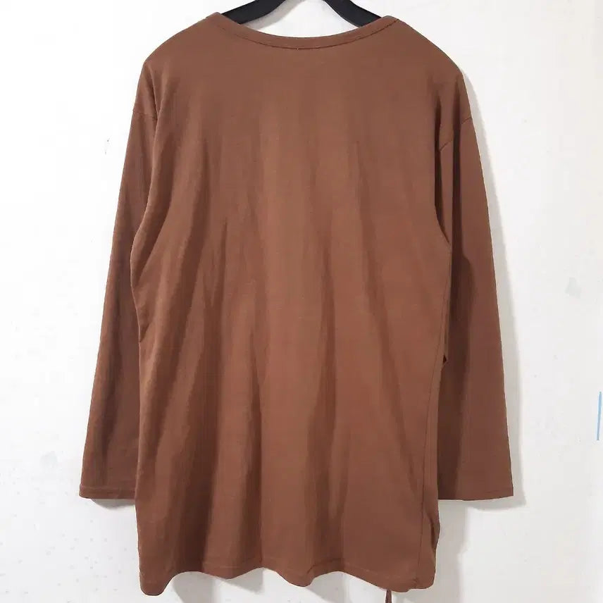 [BUNJANG] Unique Printing Shirring Long Sleeve T-Shirt / 요즘 날씨  봄 가을 긴팔 티셔츠 셔링 독특한 프린팅