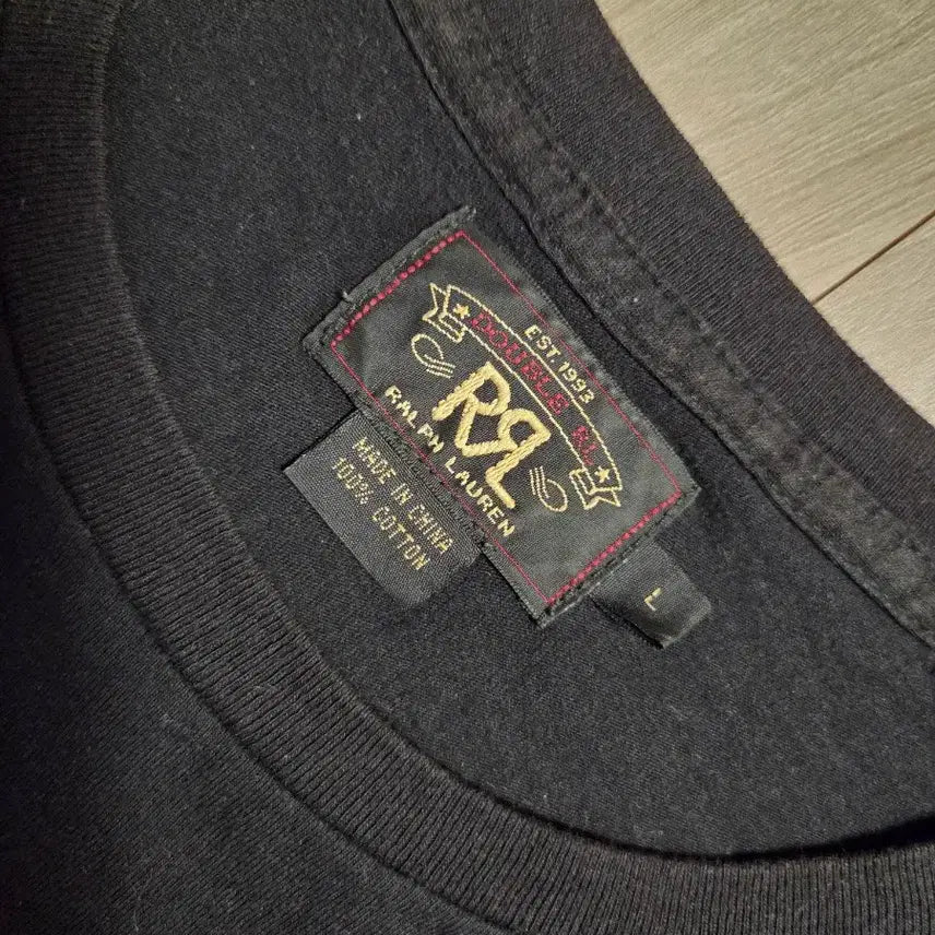 [BUNJANG] RRL Logo Jersey T-Shirt L (Black) / RRL 로고 저지티 L (블랙)
