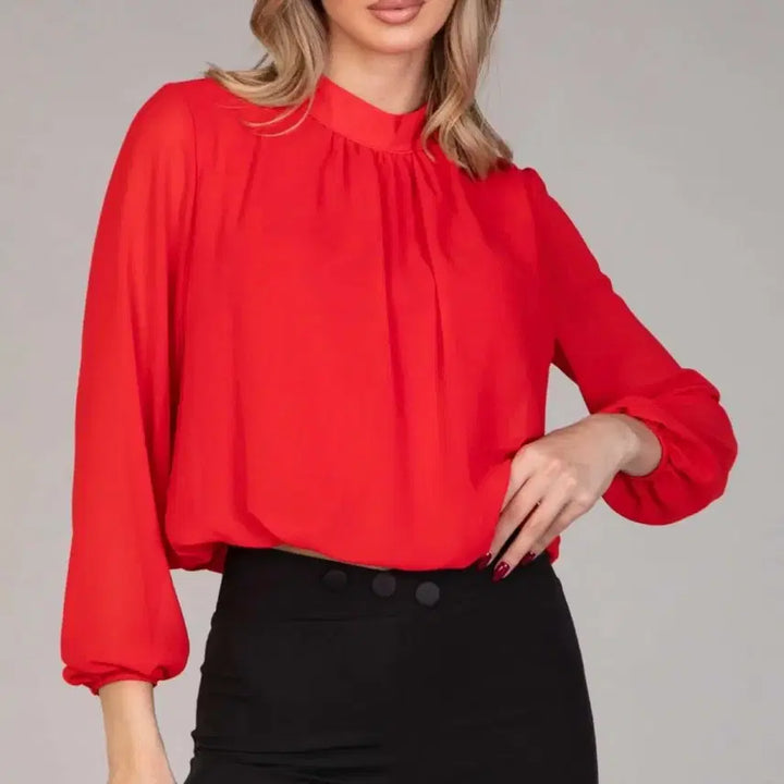 [BUNJANG] Banana Republic Red Blouse - Size S / 미국에서 구입한 바나나 리퍼블릭 래드 블라우스 S