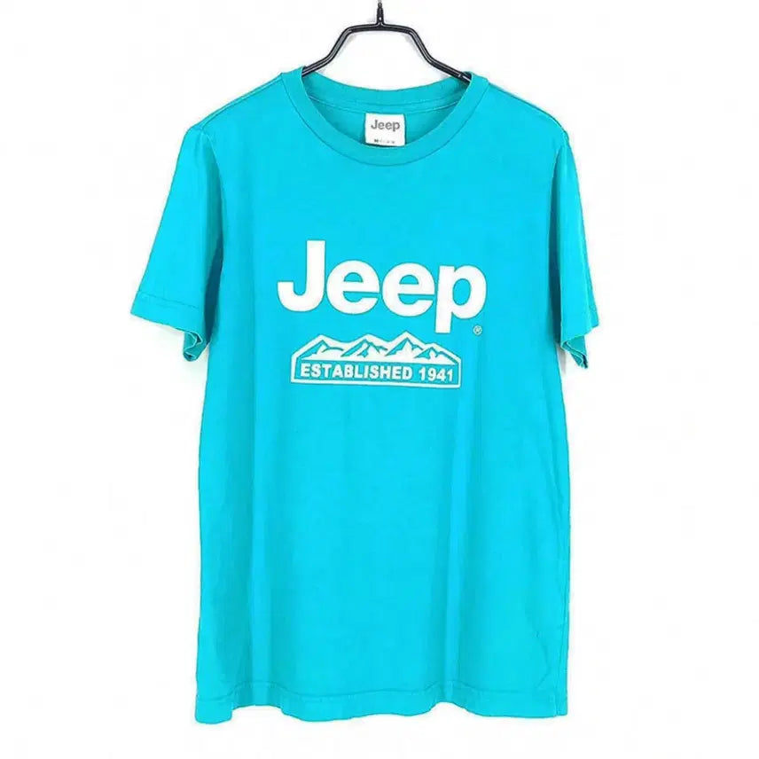 [BUNJANG] Vintage Jeep Mint Blue T-Shirt / 빈티지 Jeep 지프 티셔츠 민트색 반팔티 민트 블루 괴짜 차일드매거진