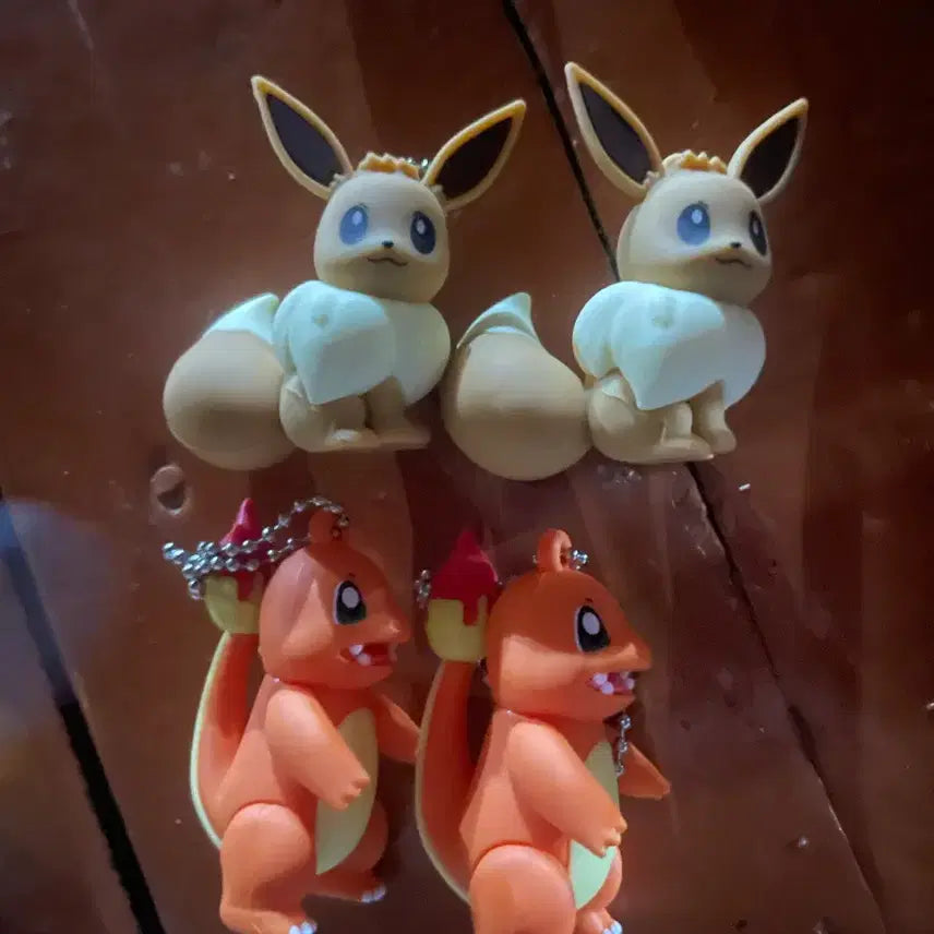 [BUNJANG] Pokemon Trading Item Keyring (Gengar, Drilbur, Charmander, Eevee) / 따라큐,나몰빼미구함) 포켓몬 이디야 마그넷 교환 키링 파이리 이브이